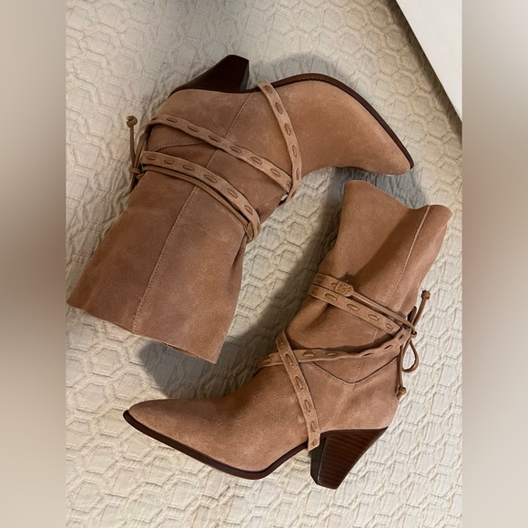 Schutz Portia boot tan suede size 6.5 - Picture 5 of 8